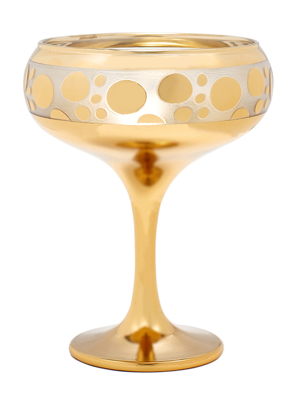 Glasstar 270ml 6-Piece Set "Stone Pr Lacquer" Glasses, Gold