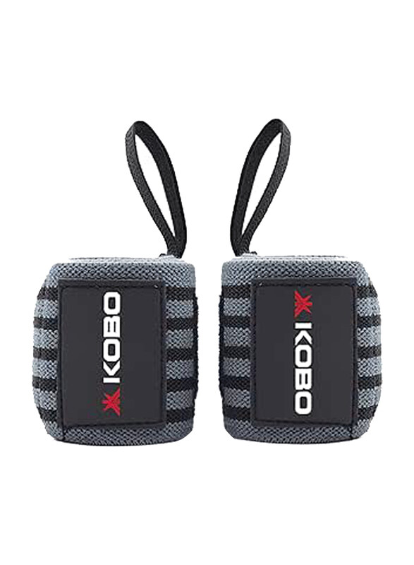 

Kobo Power Cotton Gym Support for Men & Women, 2 Piece, WTA-04, Grey/Black