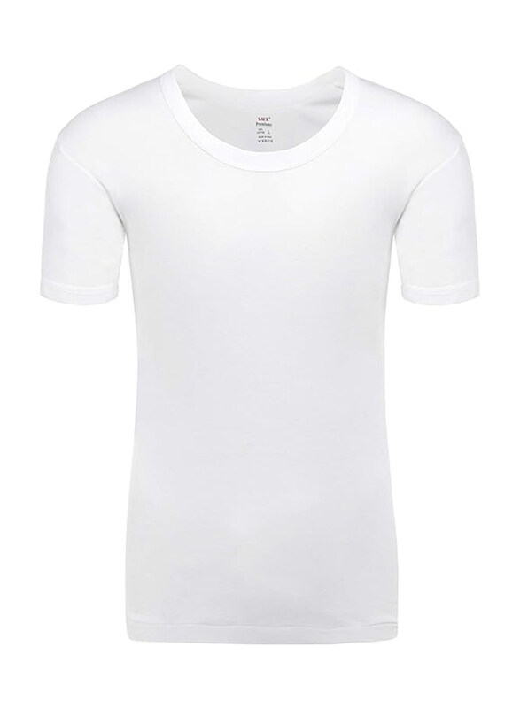 

Lux Premium Cotton V-Neck T-Shirt for Men, 3 Pieces, XX Large, White