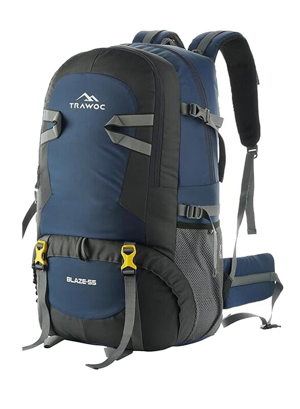 

Trawoc 55 Liters Travel Rucksack Backpack for Outdoor Sport Camping, Hiking & Trekking, Blue