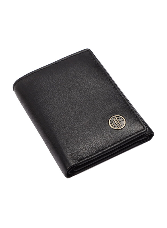 

Hammonds Flycatcher Genuine Leather Tri-Fold RFID Protection Wallet for Men, Napa Black