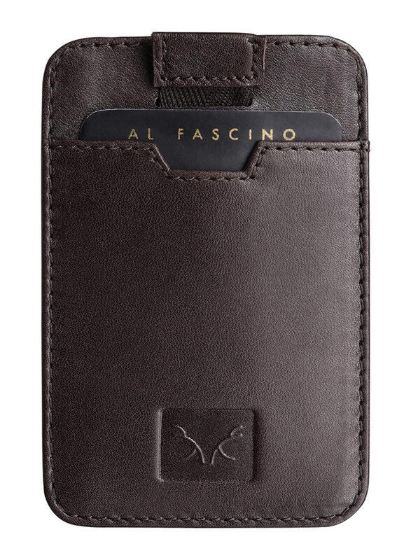 

Al Fascino Slim Leather Card & ID Holder Wallet for Men, Black