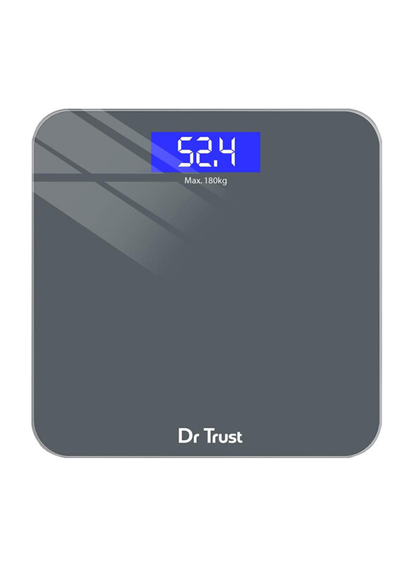 

Dr Trust USA Electronic Platinum Rechargeable Digital Personal Weighing Scale for Human Body with Temperature Display, Black