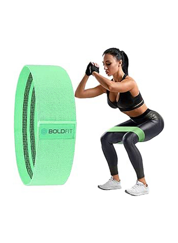 

Boldfit Fabric Resistance Workout Exercise Loop Band & Mini Loop Booty Bands for Glutes, Squats Exercise Usable in-Home & Gym for Women & Men, Green