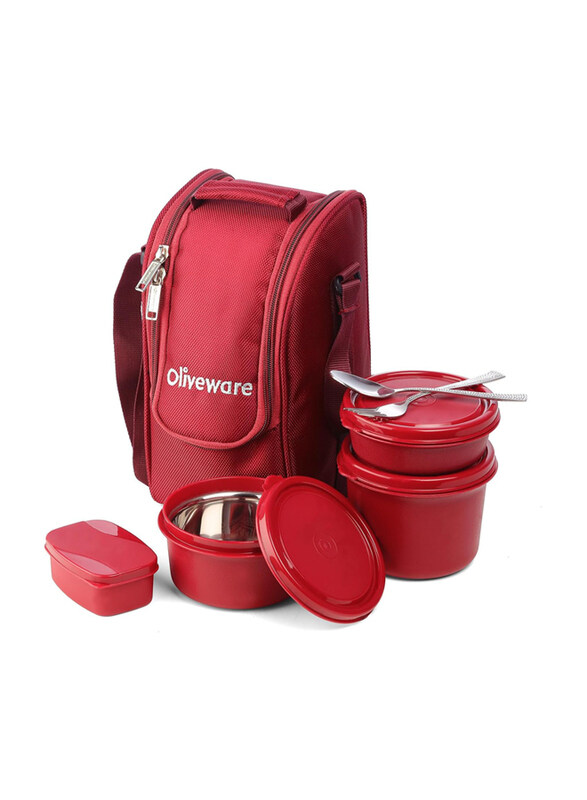 

Oliveware Executive Pro Lunch Box, 1520ml, Red