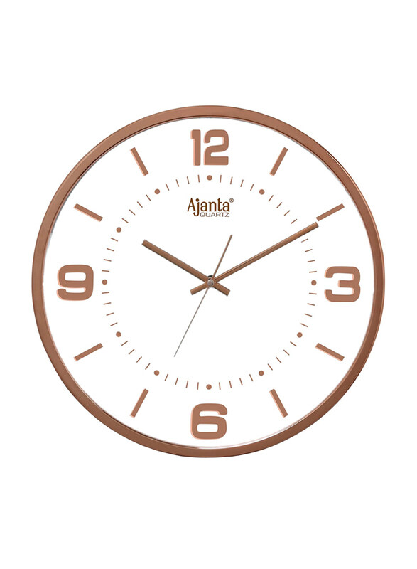 

Ajanta Quartz Real Silent Sweep Movement 13.8 Inches Designer Wall Clock for Home, White