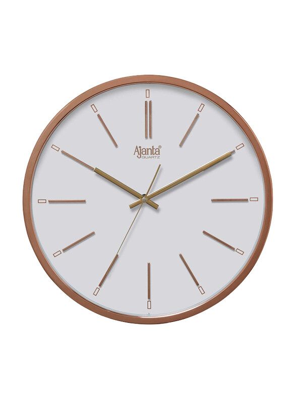 

Ajanta Plastic Real Silent Sweep Movement Modern Designer Clock, Copper