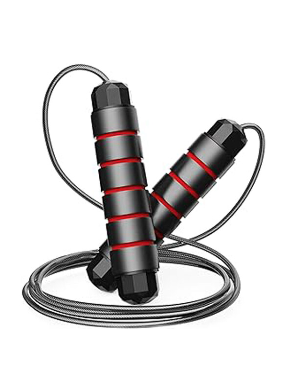 

Boldfit Skipping Jump Rope Exercise Workout & Weight Loss for Men & Women, Red/Black