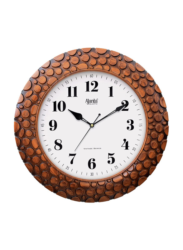 

Ajanta Wall Clock 14 Inches Vintage Wall Clock, Brown