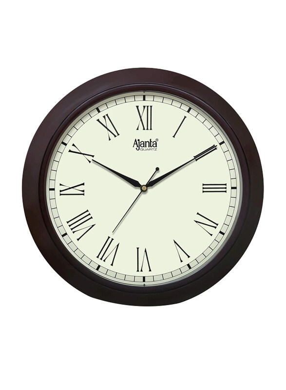 

Ajanta Plastic Round Sweep Clock, Brown