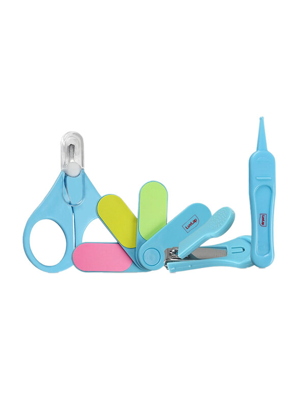 

Luvlap 4 Pieces Baby Grooming Scissors & Nail Clipper Manicure Set for Kids