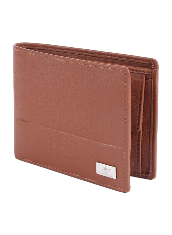 

Am Leather Bi-Fold Wallet for Men, Tan