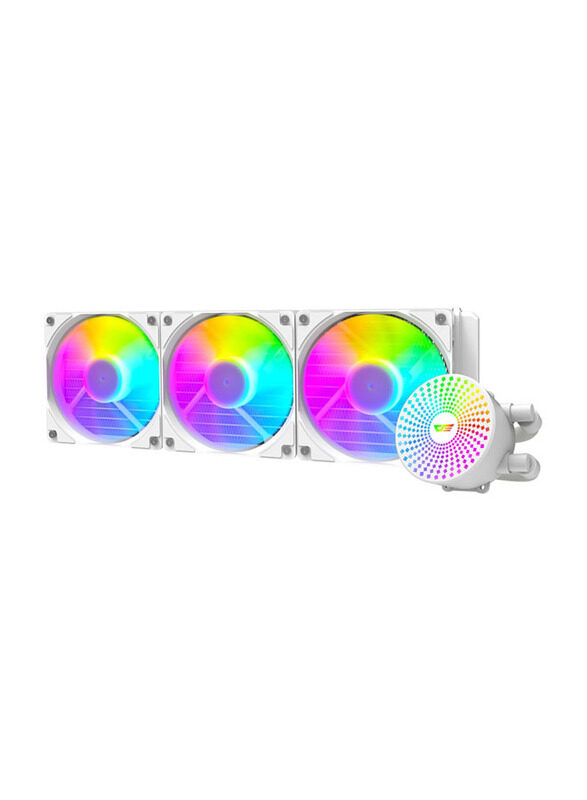 

NA Aigo DC360 Liquid Cooler with ARGB Light Sync, FM2(+) and AMD5 and High Strength Cooling Pipes, Supports Intel LGA17xx, White