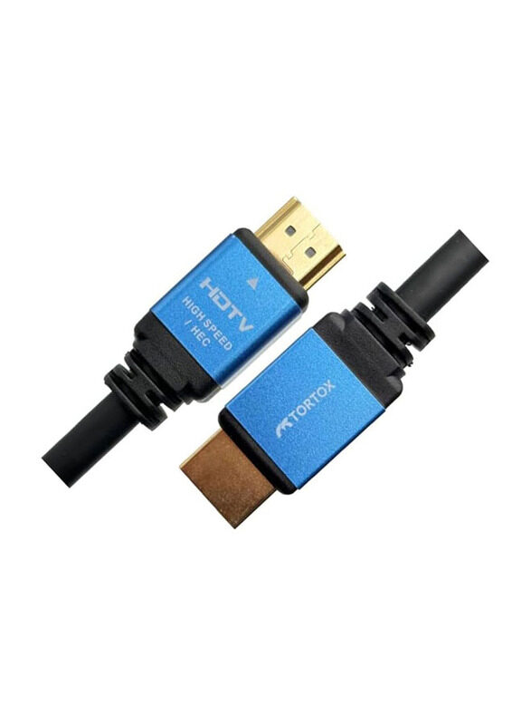 

Tortox 2-Meters 4K 60Hz Ultra HD HDMI 2.0 Cables, HDMI to HDMI Cable, Black/Blue