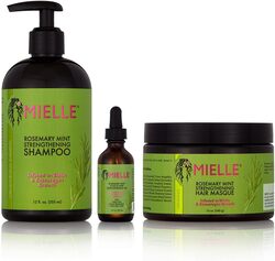 Mielle/Rosemary Mint Strengthening/Shampoo/Hair Masque/Scalp & Hair Strengthening Oil (Serum) / Deal/Gift Set