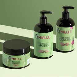 New Mielle - Rosemary Mint - Biotin Infused - Encourages Growth Hair Products for Stronger and Healthier Hair - Shampoo & New Conditioner Styling Bundle Set 2 PCS