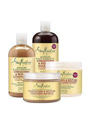 Shea Moisture Jamaican Castor Oil Strengthen Grow & Restore Set for All Hair Types, 4 Piece