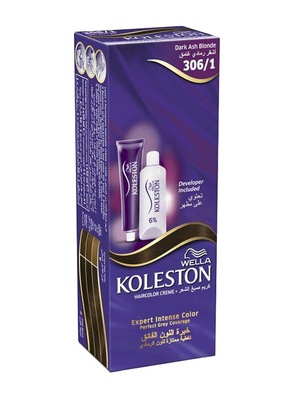 

Wella Koleston Hair Color Permanent Cream, 50ml, 306/1 Dark Ash Blonde