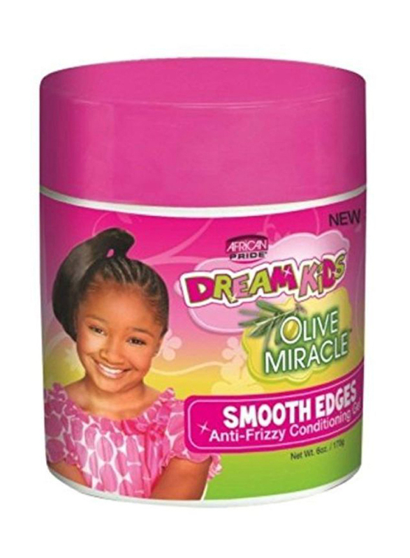 African Pride Dream Kids Olive Miracle Smooth Edges Anti-Frizzy Conditioning Gel, 2 Pieces