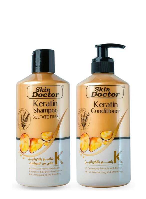 

Skin Doctor Keratin Shampoo and Conditioner Hair Treatment Set for Curly Hair, 2 Pieces