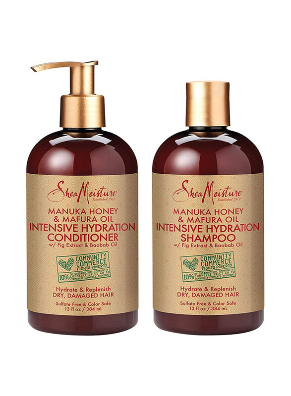 

Shea Moisture Intensive Hydration Shampoo with Conditioner, 2 x 384ml