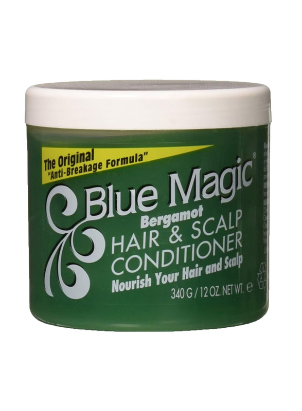 Blue Magic Bergamot Hair And Scalp Conditioner for Damaged Hair, 12oz