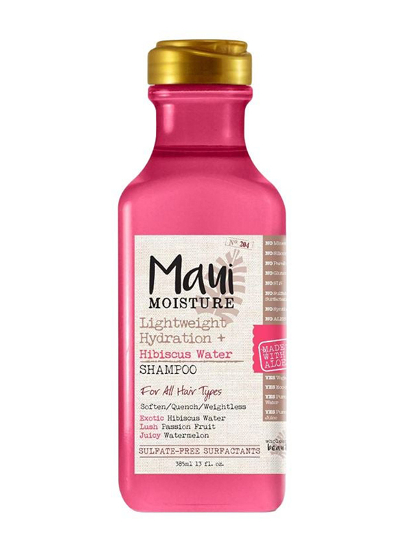 Maui Moisture Lightweight Hydration Hibiscus Water Shampoo, 2 x 385ml