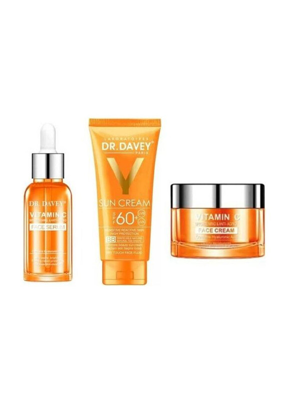 

Dr. Davey Vitamin C Serum, Sun Cream & Vitamin C Face Cream, 3 Pieces