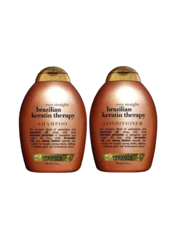 

Ogx Ever Straight Brazilian Keratin Therapy Shampoo & Conditioner Set, 2 x 385ml