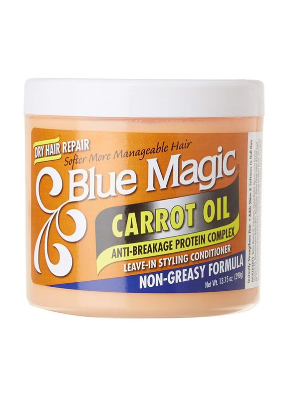 Blue Magic Carrot Oil Leave-In Styling Conditioner for Dry Hair, 390g