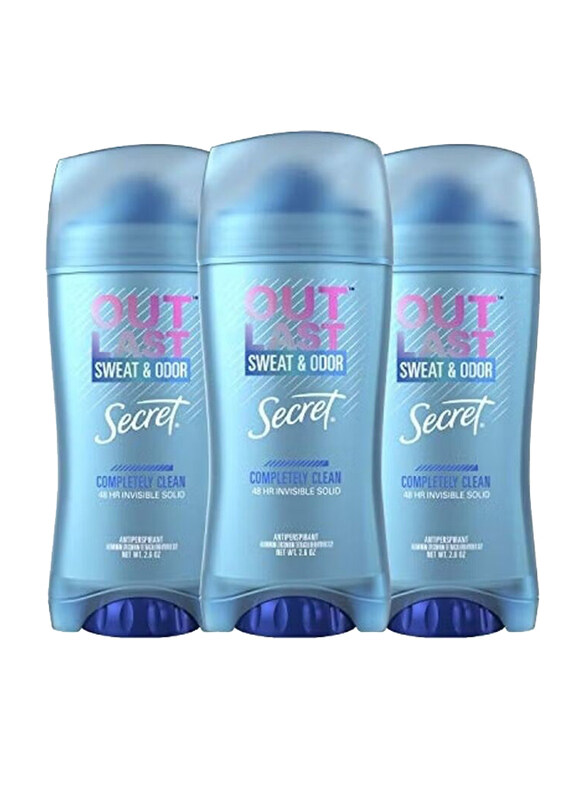 

Secret Outlast Invisible Solid Antiperspirant Deodorant Spray, 3 Piece