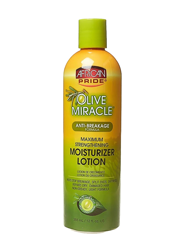 African Pride Olive Miracle Moisturizer Lotion for Damaged Hair, 12oz
