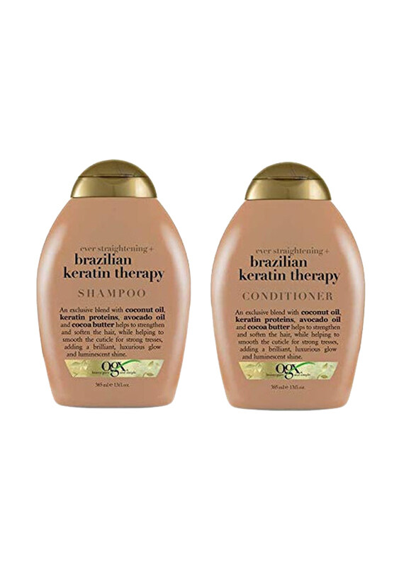 

Ogx Brazilian Keratin Therapy Shampoo & Conditioner Set, 2 x 385ml
