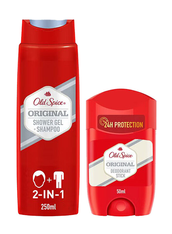 

Old Spice Original Shower Gel and Deodorant Stick, 250ml + 50ml, 2 Pieces