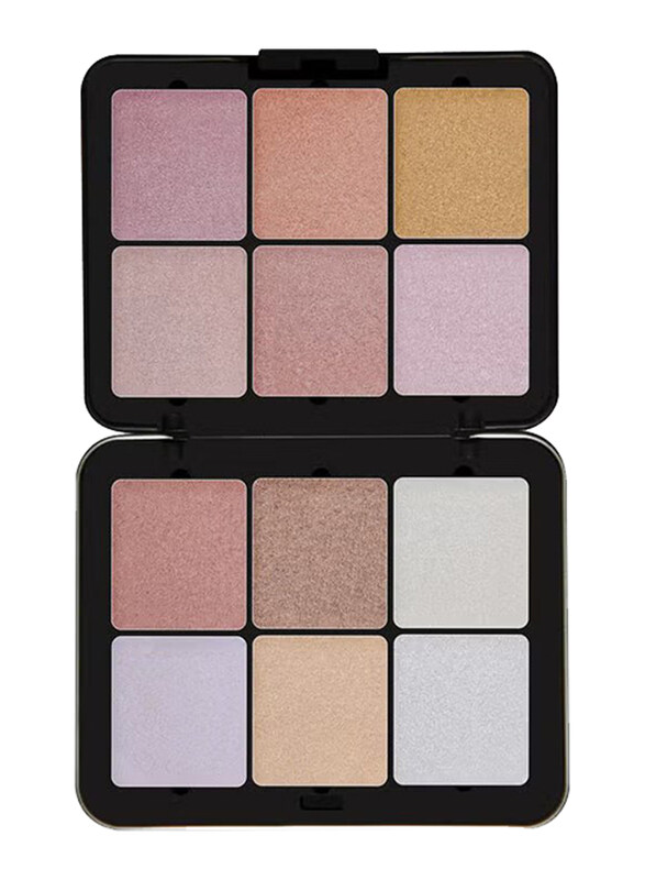 

Future Makeup 12-Colour Highlighter Glow Powder Palette, FU107, Multicolour