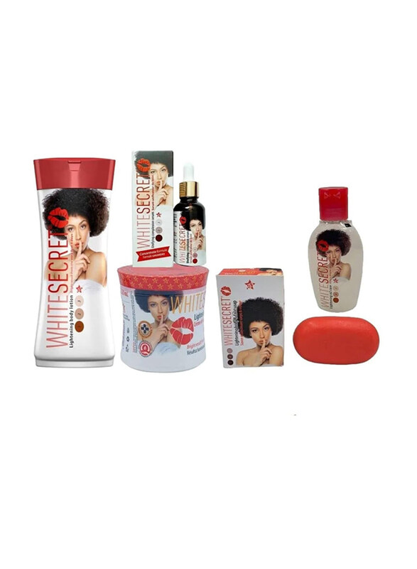

White Secret Cream with Lotion, Oil, Soap, Serum Kit Set, 5 Pieces
