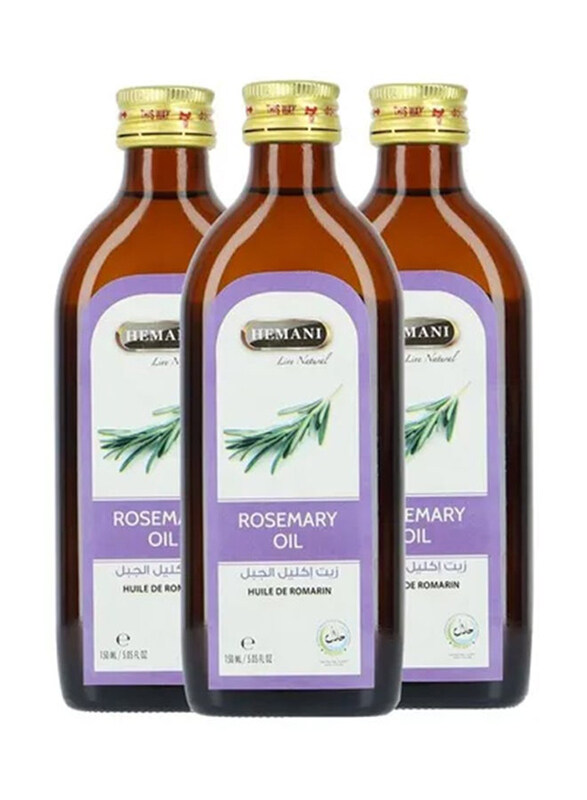 

Hemani Rosemary Oil, 3 x 150ml