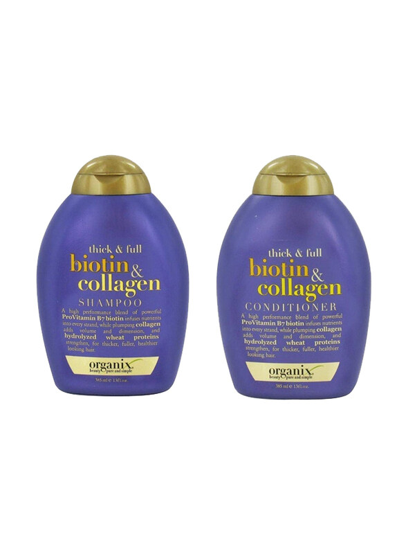 

Ogx Thick & Full Biotin & Collagen Shampoo and Conditioner Duo Set, 2 x 385ml