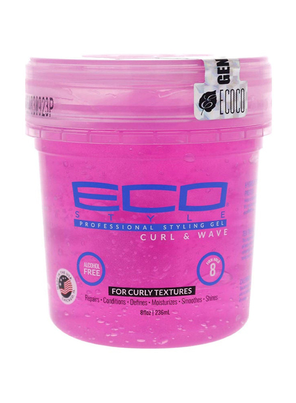 Eco Style Curl & Wave Professional Styling Gel for Curly Hair, 236ml