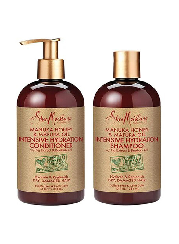 

Shea Moisture Intensive Hydration Shampoo & Conditioner, 2 x 384ml