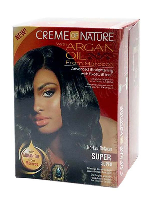 

Creme of Nature Argan Relaxer Super Hair Oil Kit for All Hair Types, 1 Piece