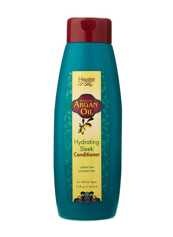 

Hawaiian Silky Moroccan Argan Oil Hydrating Sleek Conditioner for All Hair Types, 414ml