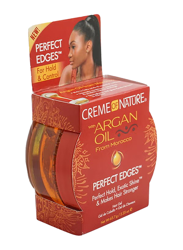 Creme Of Nature Argan Oil Perfect Edges Control Hair Gel for All Type Hair, 63.7g