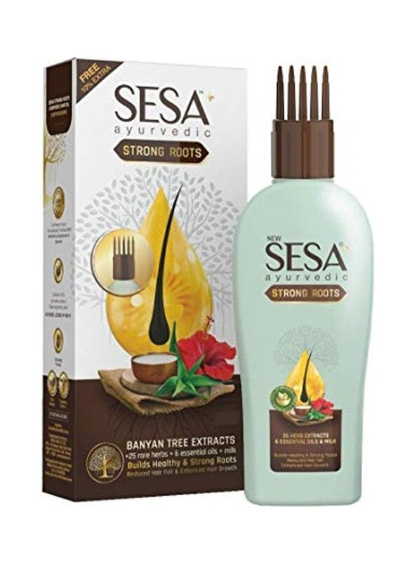 

Sesa Ayurvedic Strong Roots Hair Oil with Banyan Tree Extracts for All Hair Types, 100ml