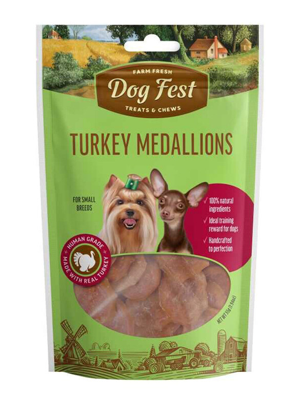 

Dog Fest Turkey Medallions for Small Breed Dogs Dry Food