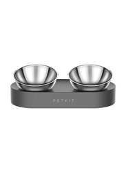 Petkit Fresh Nano Cat & Dog Adjustable Feeding Double Bowl, Silver