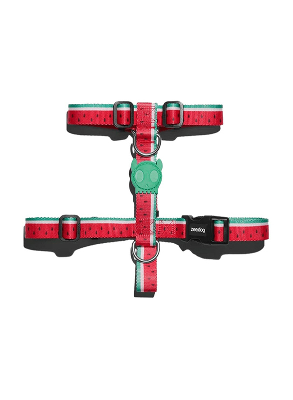 Zee.Dog Lola H-Harness for Dog, Large, Red/Green