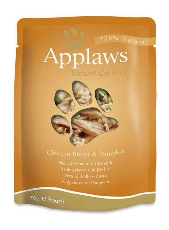 

Applaws Chicken with Pumpkin Pouch Wet Cat Food, 3 x 70g