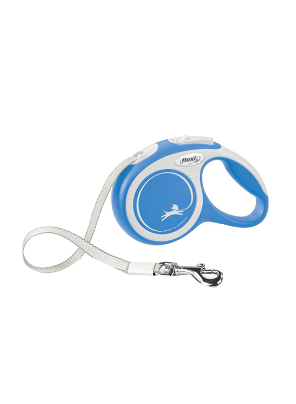 Flexi New Comfort Tape Safety Dogs Leash, Large, 5m, Blue