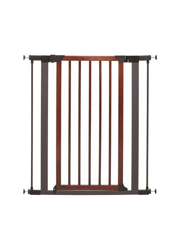 

Midwest Dark Steel Pet Gate, 39 inch, Decorative Wood